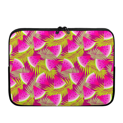 Purple Tropical Watermelon Pattern Print Laptop Sleeve