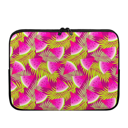 Purple Tropical Watermelon Pattern Print Laptop Sleeve