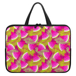 Purple Tropical Watermelon Pattern Print Laptop Sleeve With Handle