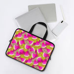 Purple Tropical Watermelon Pattern Print Laptop Sleeve With Handle