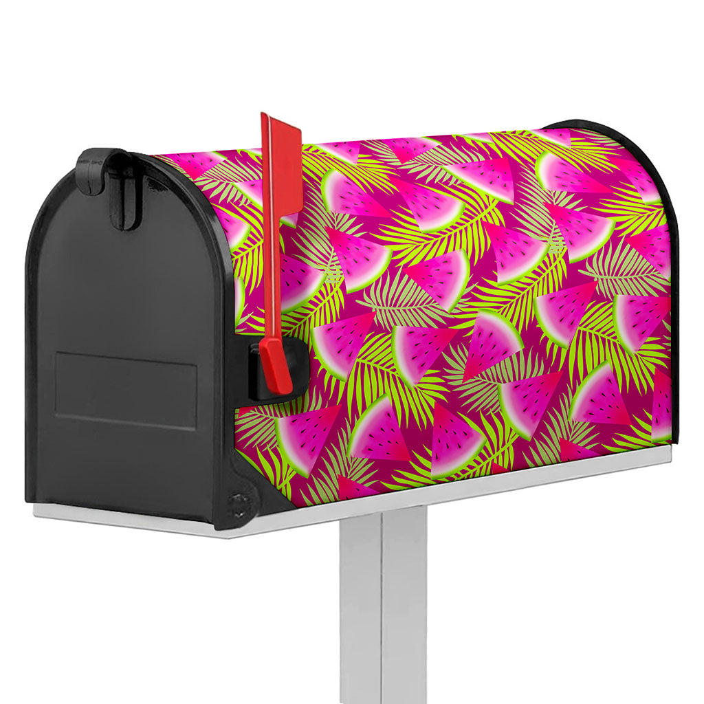 Purple Tropical Watermelon Pattern Print Mailbox Cover