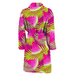 Purple Tropical Watermelon Pattern Print Men's Bathrobe