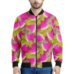 Purple Tropical Watermelon Pattern Print Men's Bomber Jacket