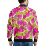 Purple Tropical Watermelon Pattern Print Men's Bomber Jacket