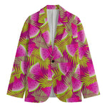 Purple Tropical Watermelon Pattern Print Men's Cotton Blazer