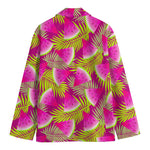 Purple Tropical Watermelon Pattern Print Men's Cotton Blazer