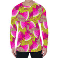 Purple Tropical Watermelon Pattern Print Men's Long Sleeve T-Shirt
