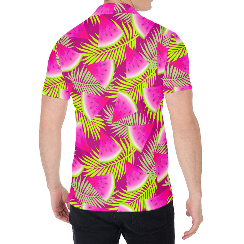 Purple Tropical Watermelon Pattern Print Men's Shirt