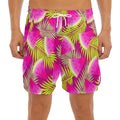 Purple Tropical Watermelon Pattern Print Men's Split Running Shorts