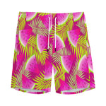 Purple Tropical Watermelon Pattern Print Men's Sports Shorts