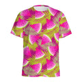 Purple Tropical Watermelon Pattern Print Men's Athletic T-Shirt
