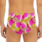 Purple Tropical Watermelon Pattern Print Men's Triangle Swim Briefs