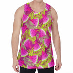 Purple Tropical Watermelon Pattern Print Men's Velvet Tank Top