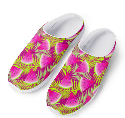 Purple Tropical Watermelon Pattern Print Mesh Casual Shoes