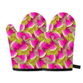 Purple Tropical Watermelon Pattern Print Oven Mitts