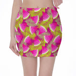 Purple Tropical Watermelon Pattern Print Pencil Mini Skirt