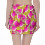 Purple Tropical Watermelon Pattern Print Pencil Mini Skirt