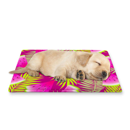 Purple Tropical Watermelon Pattern Print Pet Cooling Mat Cover