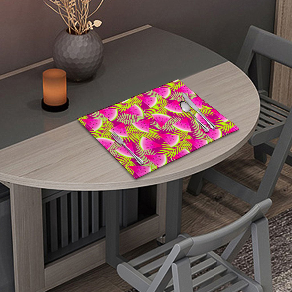 Purple Tropical Watermelon Pattern Print Placemat