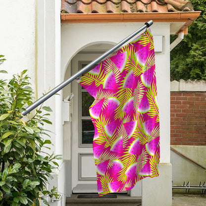 Purple Tropical Watermelon Pattern Print Polyester Flag