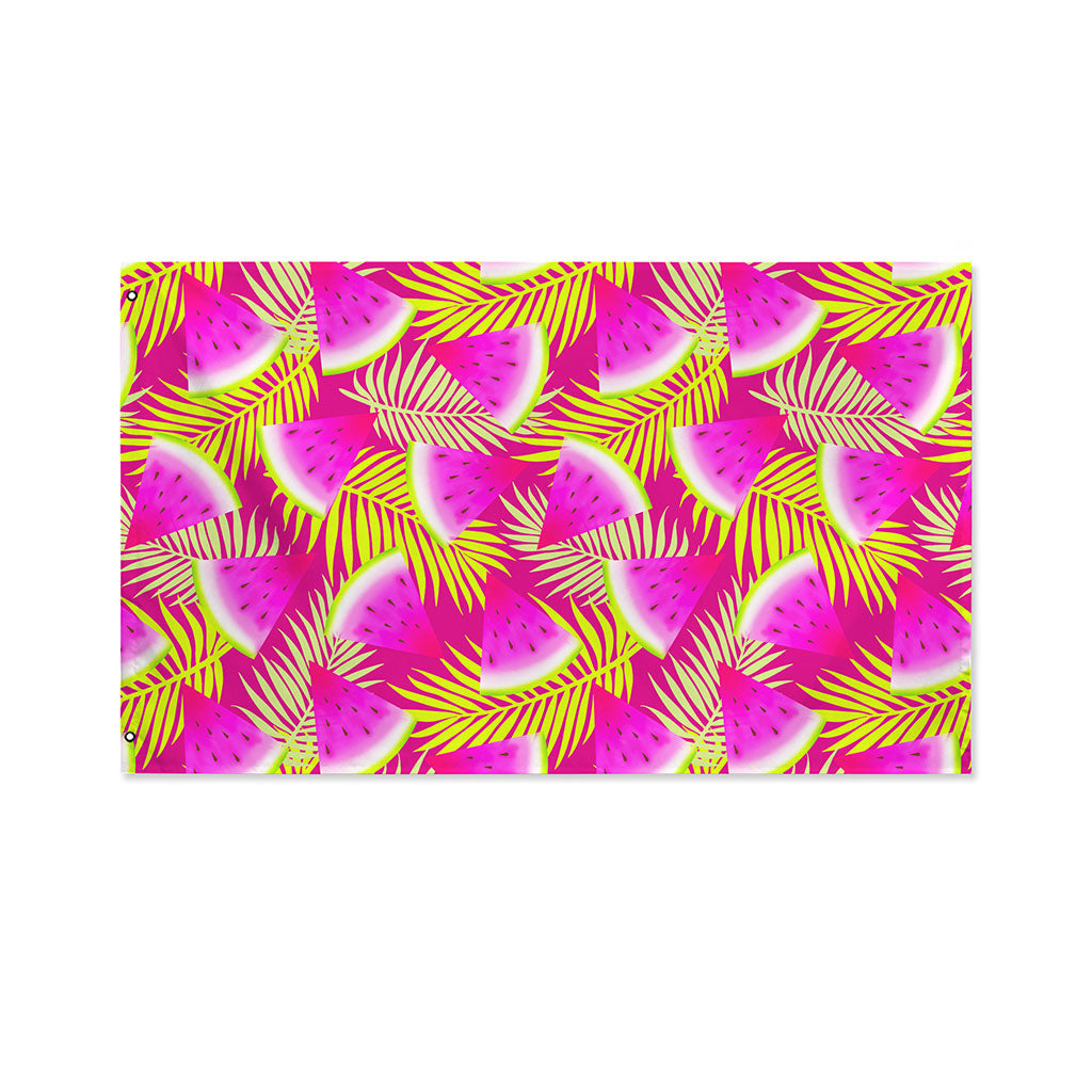 Purple Tropical Watermelon Pattern Print Polyester Flag