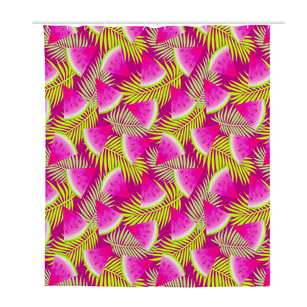 Purple Tropical Watermelon Pattern Print Polyester Shower Curtain