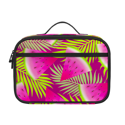 Purple Tropical Watermelon Pattern Print Portable Lunch Bag