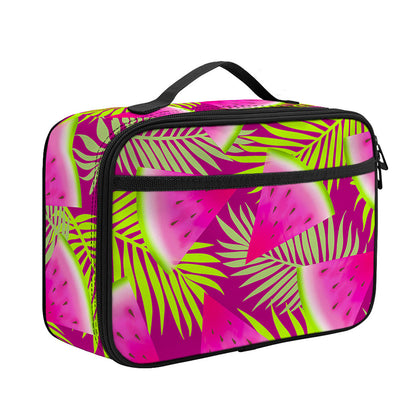 Purple Tropical Watermelon Pattern Print Portable Lunch Bag