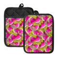 Purple Tropical Watermelon Pattern Print Pot Holders With Pocket