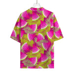 Purple Tropical Watermelon Pattern Print Rayon Hawaiian Shirt