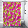 Purple Tropical Watermelon Pattern Print Shower Curtain