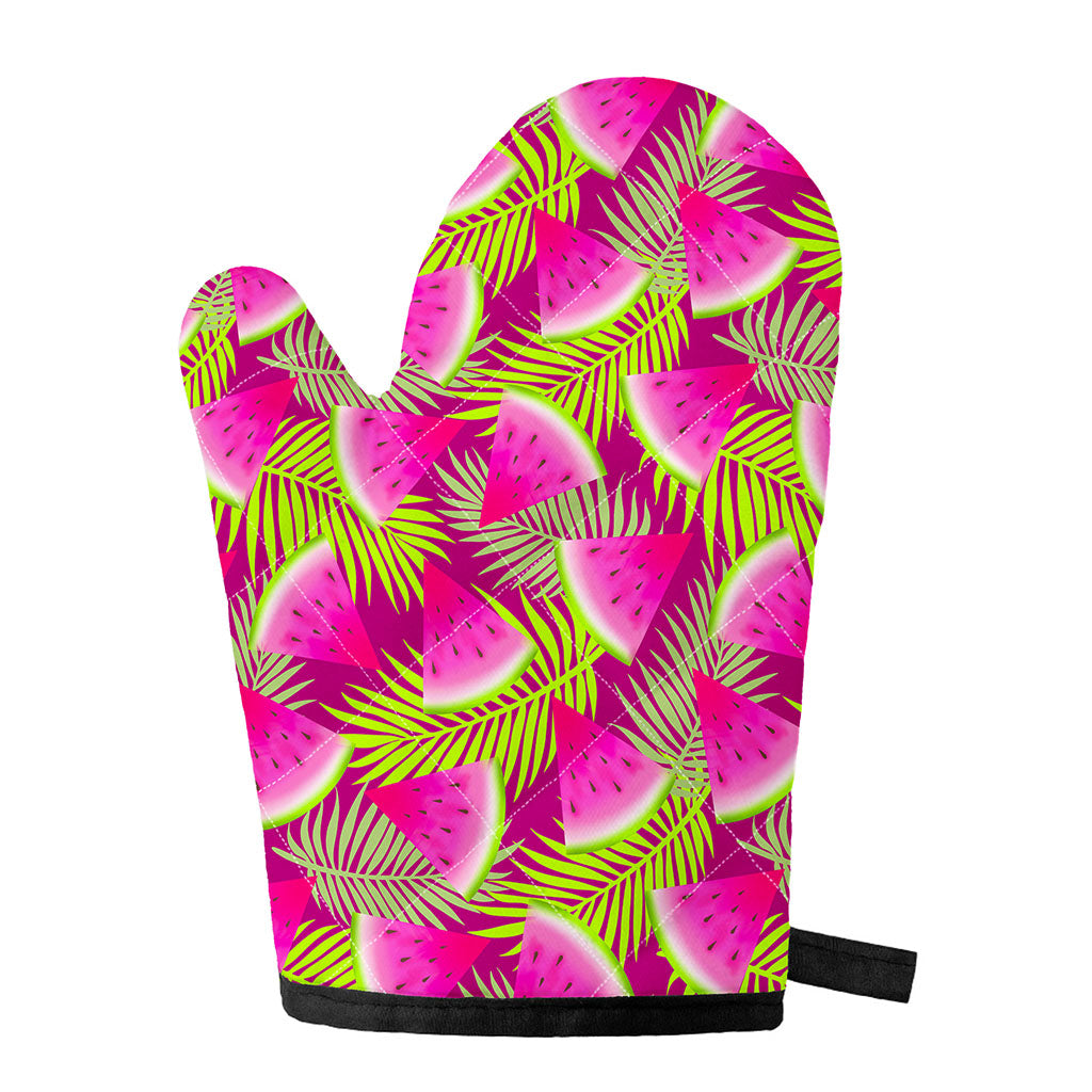 Purple Tropical Watermelon Pattern Print Single Oven Mitt