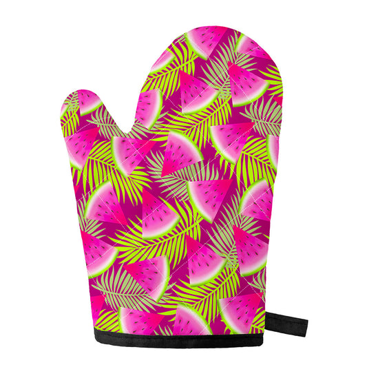Purple Tropical Watermelon Pattern Print Single Oven Mitt