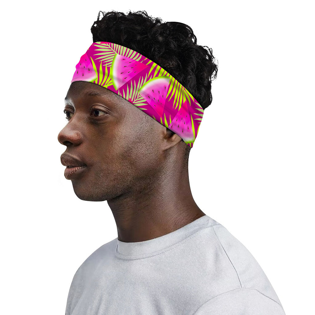 Purple Tropical Watermelon Pattern Print Sports Headband