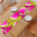 Purple Tropical Watermelon Pattern Print Table Runner