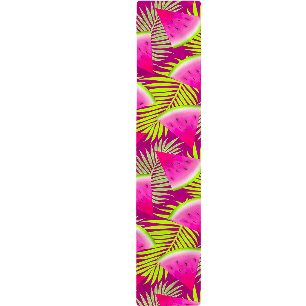 Purple Tropical Watermelon Pattern Print Table Runner