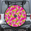Purple Tropical Watermelon Pattern Print Tire Cover With Camera Hole