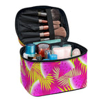 Purple Tropical Watermelon Pattern Print Travel Makeup Bag