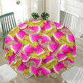 Purple Tropical Watermelon Pattern Print Waterproof Round Tablecloth
