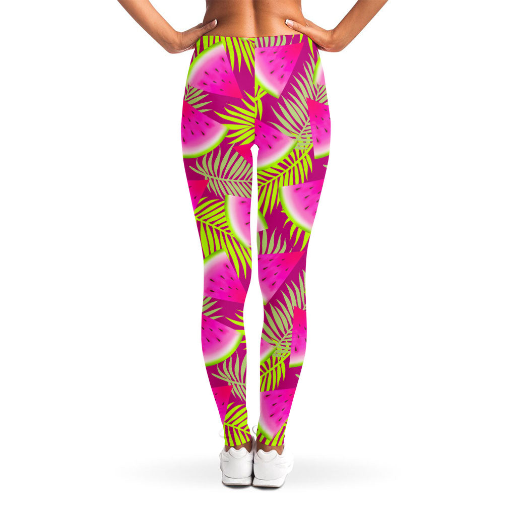 Purple Tropical Watermelon Pattern Print Women's Leggings