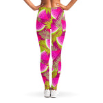 Purple Tropical Watermelon Pattern Print Women's Leggings