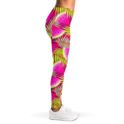 Purple Tropical Watermelon Pattern Print Women's Leggings