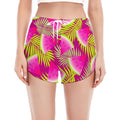 Purple Tropical Watermelon Pattern Print Women's Split Running Shorts