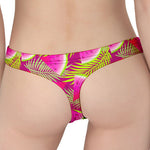 Purple Tropical Watermelon Pattern Print Women's Thong