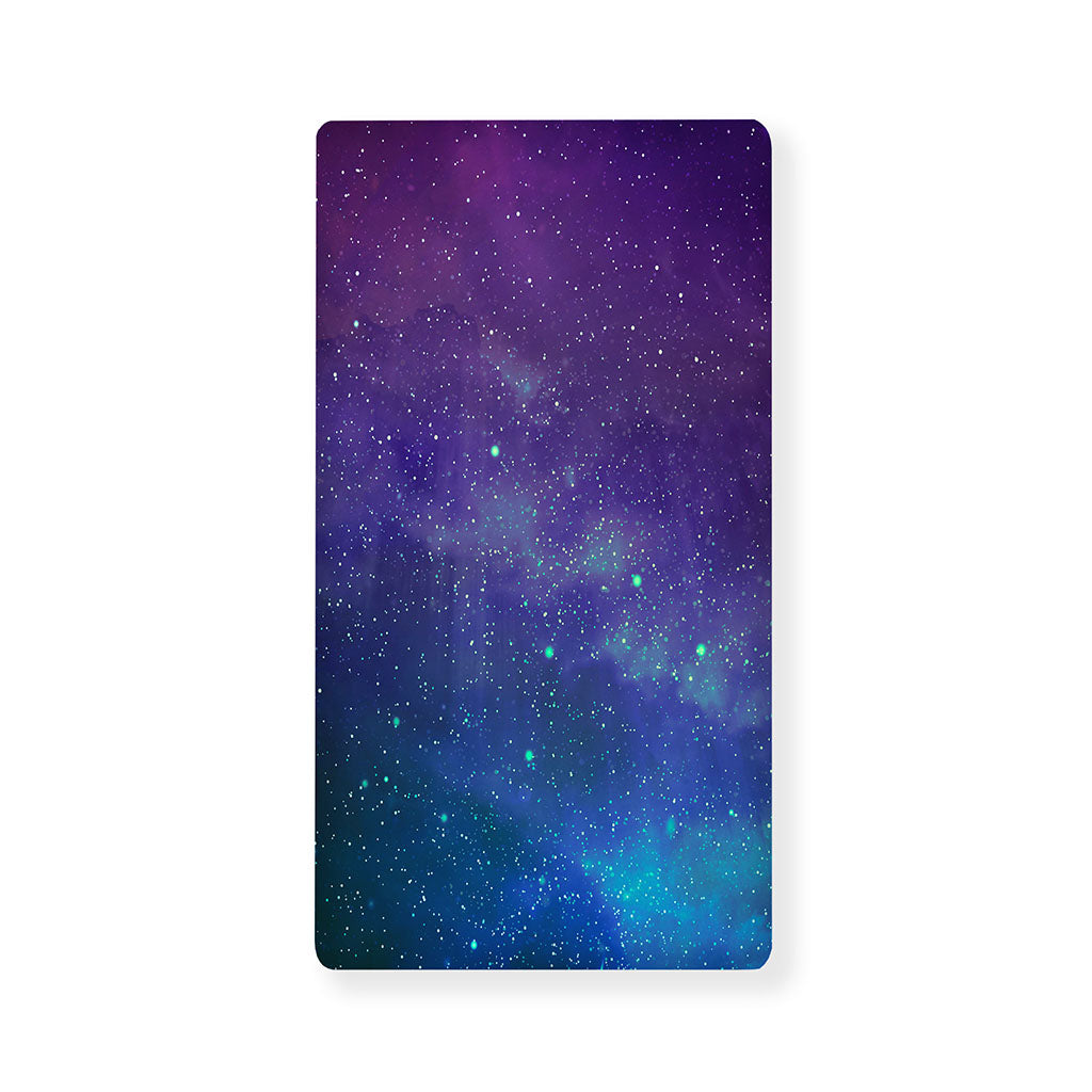 Purple Turquoise Galaxy Space Print Baby Crib Sheet