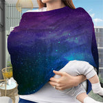 Purple Turquoise Galaxy Space Print Baby Seat Cover