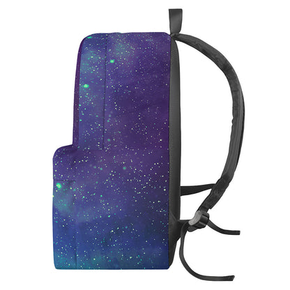 Purple Turquoise Galaxy Space Print Backpack