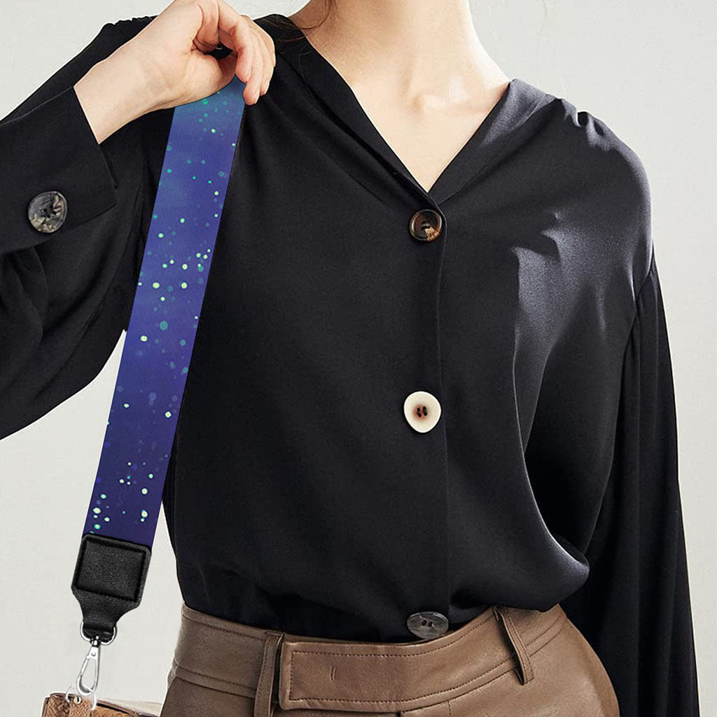 Purple Turquoise Galaxy Space Print Bag Strap