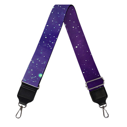 Purple Turquoise Galaxy Space Print Bag Strap