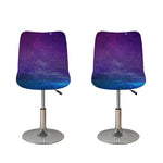 Purple Turquoise Galaxy Space Print Bar Stool Covers